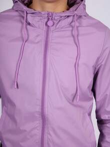 Women's 100% Lined And Waterproof Windbreaker Running/Gym Jacket - Màu đỏ tím - Xem 4