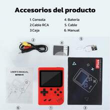 Mini Consola Retro Portátil con 400 Juegos Incorporados Batería Recargable Diseño Clásico Pantalla a Color Salida AV Para TV - Ver 9