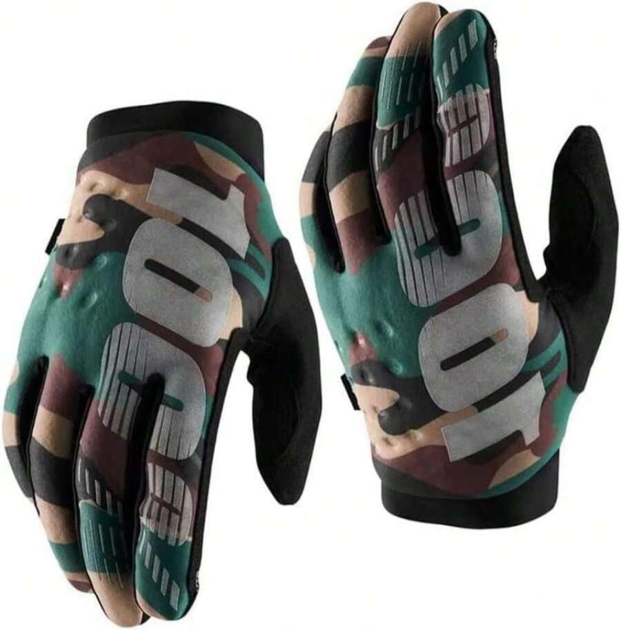 100% BRISKER Cold Weather Motocross &Amp; Mountain Bike Gloves - Warm Winter MTB &Amp; MX Powersport Racing Protective Gear - MàuC - Xem 1
