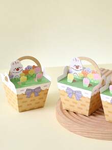 10pcs/20pcs Mini Cartoon Rabbit Gift Boxes,Mini Treat Boxes For Candy, Chocolates, And Small Gifts, Ideal For Party Favors, Elegant Paper Gift Bags For Easter - Bow Bunny Box - View 3