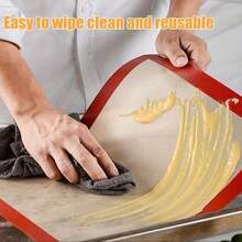4pcs Non-Stick Silicone Baking Mat, Reusable Baking Liner, Dishwasher Cookie Sheet - Easy Clean Surface, Suitable For Baking Fish, Chicken, Cookies, Pizza, Bread - Essential For Home & Professional Kitchen - Applicable For Easter, Eid Al-Fitr, Back To School Season - Easy Clean, Non-Stick Surface, Material, Mat - View 8