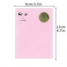 1pc Jade Eyelash Extension Tray, Eyelash Extension Holder, Glue Palette Makeup Tool - Multicolor - View 7