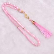 1pc 99 Beads Muslim Prayer Beads, 6mm Glass Faux Pearl Tasbih, Middle Eastern Cross-Border Wholesale, Original Design Unisex Bracelet - Bracelets - View 9