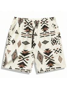 Quần short đi biển họa tiết hình học 3D cỡ lớn dành cho nam, thích hợp cho kỳ nghỉ biển, mặc hàng ngày và đi học, mùa hè - Nhiều màu - Xem 2