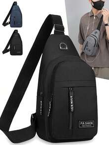 1 pieza Riñonera delgada con bolsillo para teléfono móvil, bolsa de cintura impermeable de nailon multifuncional y casual para deportes al aire libre, regalos divertidos, vacaciones, universidad, hombres - Bolsa de pecho, bolsa cruzada, bolsa de vagabundo, bolsa de cadera, bolsa negra, artículos esenciales de viaje, artículos esenciales de vacaciones, bolsa escolar de verano, bolsa de cinturón, bolsa de primavera, bolsa lateral para hombres, bolsa pequeña para hombres, bolsa para teléfono móvil, bolsa de caza, accesorios para correr, bolsa táctica de cinturón, herramientas, mochila impermeable, festival, regalos de San Valentín, bolsa de muslo - Multicolor - Ver 2