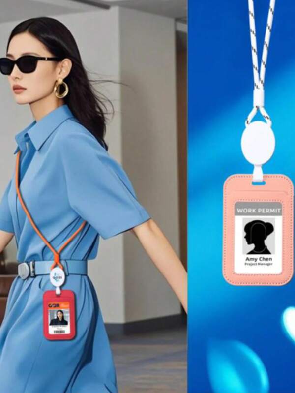 Retractable ID Badge Holder With Detachable Lanyard, Heavy-Duty Reel, Removable Key Chain, Cruise Card Holder, Suitable For Nurses, Officials, Teachers, Security Personnel, Unisex