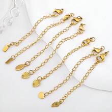 10pcs Stainless Steel Extension Chain With Lobster Clasp, For DIY Jewelry Making Bracelets Necklaces - Extended Chain With Lobster Clasp - View 2