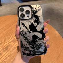 おしゃれなスマホケースfor  16 Pro Max/16 Plus/16 Pro/16/15 Pro Max/15 Plus/15 Pro/15/14 Pro Max/14 Plus/14 Pro/14/16E/13 Pro Max/13 Pro/13/12 Pro Max/12 Pro/12/11 Pro Max/11 - 半透明の黒 - チェックする 4