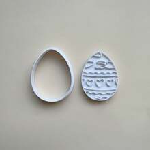 1pc Easter Egg Cookie Cutter Mold, Cartoon Easter Egg Fondant Cookie Cutter, DIY Baking Tool - View 4