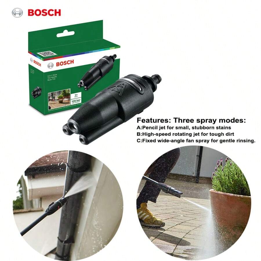 Bosch Adjustable Pressure Washer Nozzle, Rotating Pressure Washer Nozzle Head, Suitable For Turbo Nozzle Replacement Parts