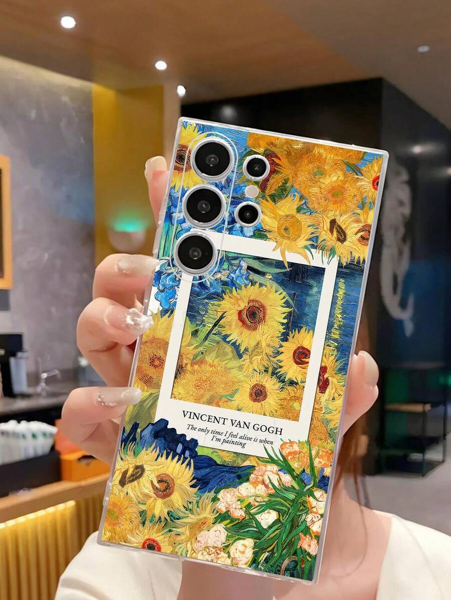 1个彩色星空向日葵图案软壳手机壳,兼容华为荣耀、Galaxy A04e/12/A13/A14/A34/A50/A52/A53/A54/S21/S22/S23/S24/S25/S25Ultra/S25FE/S26/S26 Plus/S26 Ultra/S26 Edge、6A/7A/8A、12T/13T/15T/15T Pro - 無色 - 查看 1