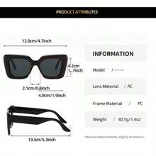 1 Pair Square Shaped Fashionable Suitable For Daily Activities And Leisure - Multicolor - View 5