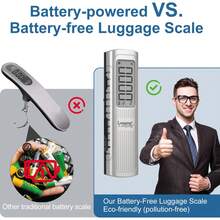 Báscula de equipaje de mano sin batería, 110 lbs/50 kg Báscula colgante digital portátil para equipajes, maletas, mochilas y bol - A - Ver 8