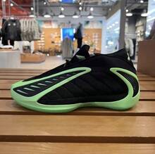 Adidas Anthony Edwards 2 Cushioned Basketball Shoes, Durable Training Sneakers - Black/Green - View 10