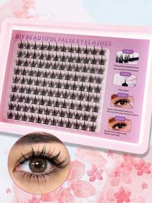 108Clusters Lash Clusters Individual Lashes CC Curling Natural Look Manga Lashes Individual False Eyelashes Set DIY At Home Lash Clusters, Eyelash Clusters, Individual Eyelashes, Lashes, Fake Lashes - D - View 5
