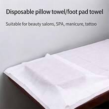 一次性浴巾，加厚防水防油，圆形、方形、U型，美甲沙龙枕套，无纺布按摩和足浴巾 - 彩色 - 查看 2