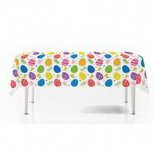 1件/2件装复活节桌布，兔子和彩蛋篮图案，适合复活节晚餐和春季派对 - 多色 - 查看 10