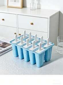 1pc 10-Cavity Ice Pop Molds With Lid Plastic Popsicle Tray Easy-Release Ice Cream Sticks For DIY Frozen Desserts Summer Snacks And Home Kitchen Use - Multicolor - View 2