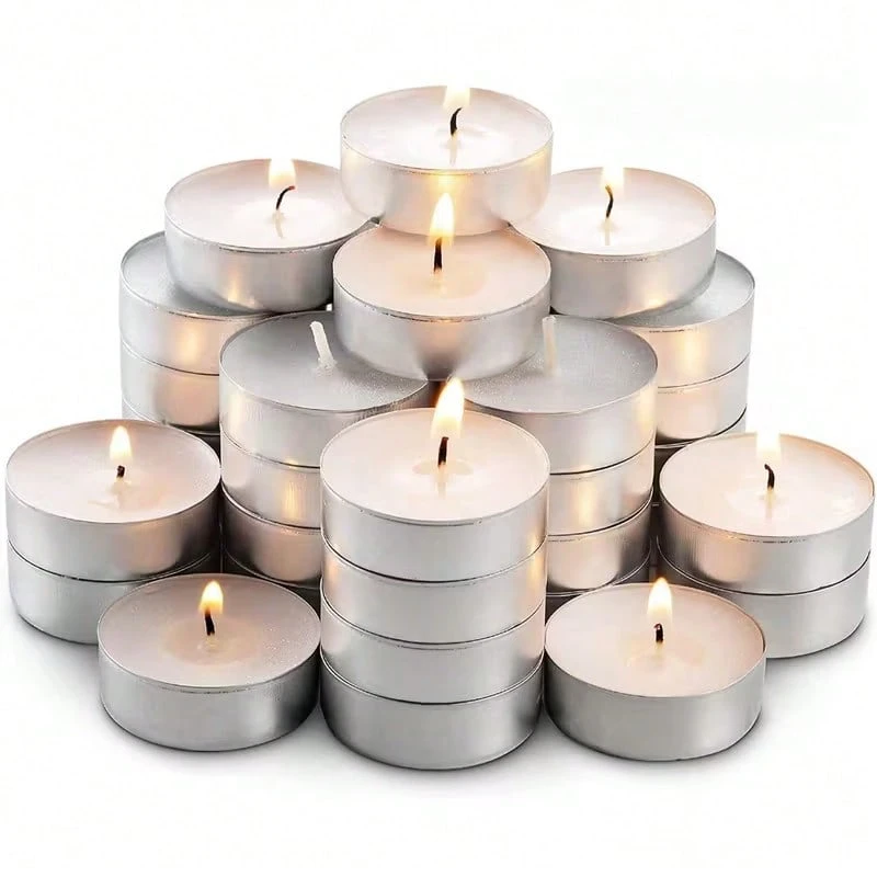 50-Pack Tealight Candles With Up To 4 Hour Burn Time For Home & Decorative Use - 50pcs - View 1