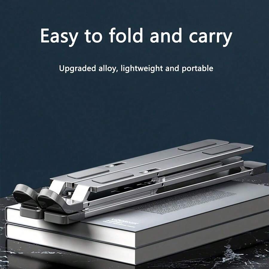 铝合金笔记本电脑支架，适用于17英寸及以下游戏笔记本电脑，便携式人体工学设计，带散热孔