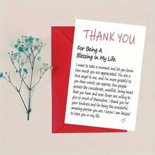A Unique And Thoughtful Thank You Card, Suitable To Give To Family, Friends, And Loved Ones - Type a - View 1