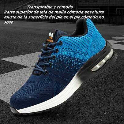 CASRCTS Calzado de trabajo antiimpacto, resistente a perforaciones y duradero, calzado de fábrica y construcción.