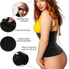 This Waist Elastic Training Band Features An Adjustable Design And Invisible Anti-Slip Elastic Band, Suitable For Yoga, Pilates And Home Fitness. - Black - View 6