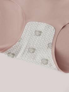 3 piezas/set Ropa interior moldeadora sin costuras de seda de hielo, de cintura media, transpirable para mujeres - Multicolor - Ver 11