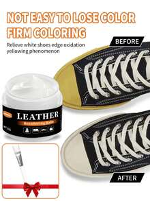 1 Bottle White Shoe Edge Repair Paste, Removes Oxidation & Yellowing On White Shoe Rims, Water-Resistant - White - View 7