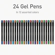 Pentonic Gel Pens, 24 Count, Assorted Colored Ink (12 Colors, 2 Of Each Color), Medium &Amp; Fine Point, Smooth Writing For Journaling (1002353) - ColorB - View 3