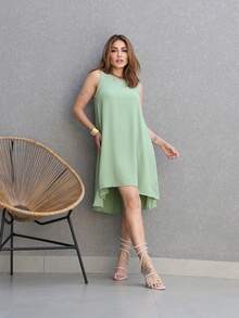 Women's Tank Dress DuNa - Pastel Green - View 2