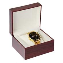 1pc Premium Wooden Gift Box, Special Wooden Packaging Box For Watch, Wooden Gift Box - Multicolor - View 7