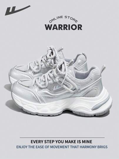  Warrior Comfortable Street Style Chunky Shoes For Women Spring And Summer Comfortable Running Shoes Modest Style Casual Yet Sleek Sneakers Applicable Throughout The Year Wear-Resisting All-Day Wear Training Sneakers