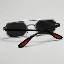 1副复古时尚方形镜框眼镜，男女皆宜，显瘦，高端Y2K风格眼镜 - 彩色 - 查看 2