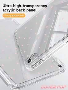 Red Heart Wine Tablet Case Compatible With Air 11-Inch M3 2025 / M2 2024, Air 5th Generation 2022 , (A16) 11 Inch 11th Generation 2025,Compatible With Samsung Galaxy Tab,Kindle Paperwhite 12th Gen 2024, Clear Back ,Fashion Pattern Protective Case,Automatic Sleep And Wake-Up Function, Airbag Protection, Suitable For Gifts And Office Use - Multicolor - View 6