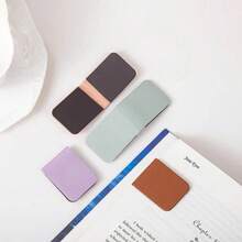 Rectangle Leather Magnetic Bookmark - DIY Book Reading Tracker & Strong Magnetic Money Clip - Multicolor - View 6