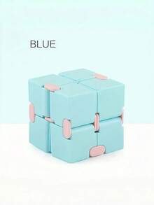 1pc Macaron Color Infinity Cube Toy, Made Of ABS Resin, Helps Relieve Anxiety, Random Color Shipped - Multicolor - View 3