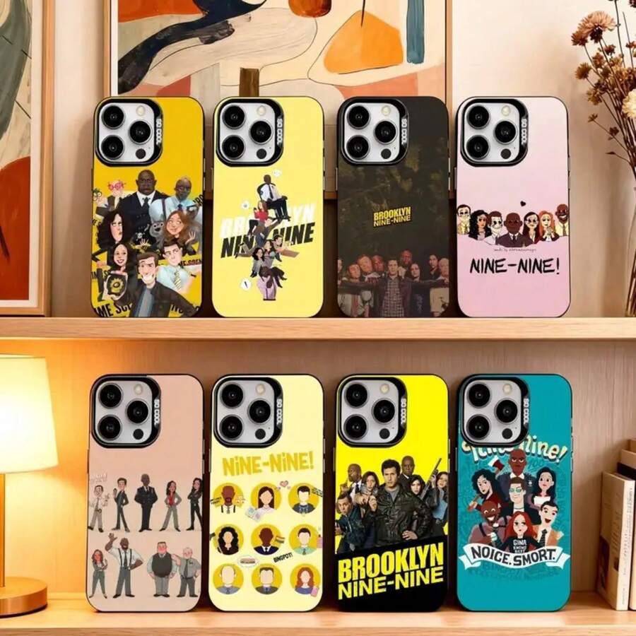 Funda para teléfono B-Brooklyn Nine-Nine 99 para iPhone 17 16 15 14 13 12 11 Ais/Pro/Max/Plus, color negro y plata caramelo. - z7 - Ver 1