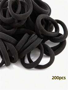 200/100/50/10 pezzi Elastici per capelli ad alta elasticità non dannosi, fasce per capelli multifunzionali da donna, adatte per casa, sport, yoga e altre occasioni, accessori per capelli essenziali quotidiani da donna - Multicolore - Visualizzare 9