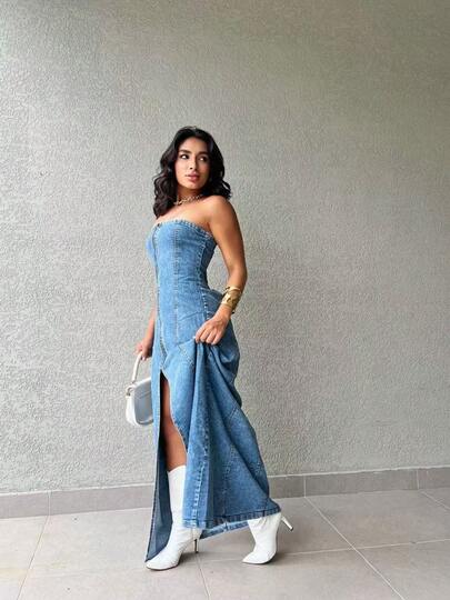 Kissmelady 8381 Vestido Tubinho Sem Elástico Frontais Looks Verão 8381 p36 M38 G40 Festa junina