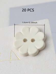20/40颗1.25-1.5厘米彩色树脂塑料八瓣梅花纽扣,适用于服装配饰、针织衫、外套、手工缝制装饰、情人节DIY材料、服装工艺品、美术用品、缝纫配件 - 八瓣花 - 查看 13