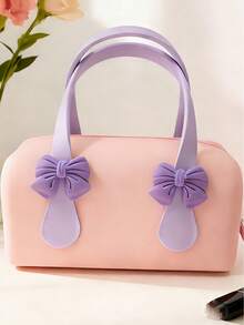 Silicone Cosmetic Bag, Handbag, Waterproof Toiletry Bag, Shockproof Silicone Bag, Beach Bag, Small Handbag, With Handle, Tote Bag, Large Capacity, Portable Bag - Multicolor - View 2