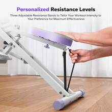 MERACH Squat Machine Gym Equipment, Squat Rowing Machine With Adjustable Resistance, 350 LBS Max Weight Capacity, Easy Setup & Foldable, Glutes And Leg Home Workout Machine - White-purple - View 7