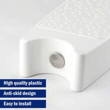 3件套重型塑料游泳池梯子踏板，适用于大多数地上和地下游泳池梯子，配有6颗螺丝（白色） - A - 查看 4