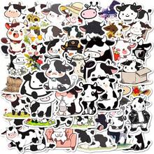 50/150pcs Cute Black And White Cow Stickers, Cartoon Style, Q-Version Design, Thick Laminated Material, Waterproof And Scratch-Resistant, Decorative Stickers For Room, Baby Party, Notebook, Phone Case, Water Cup - Multicolor - View 9