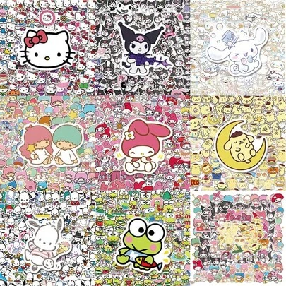 SANRIO 200/100/50 piezas Nuevos Stickers de  , , , Lindos Stickers para portátil, Kawaii Decal