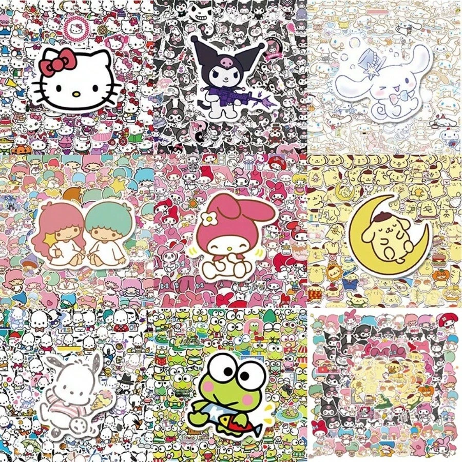 Sanrio 200/100/50张全新三丽鸥贴纸 Hello Kitty贴纸 Kuromi My Melody可爱贴纸 笔记本电脑贴膜 卡哇伊贴纸 - 肉桂狗(50隻) - 查看 1