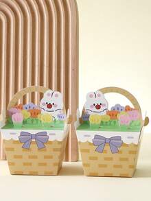 10pcs/20pcs Mini Cartoon Rabbit Gift Boxes,Mini Treat Boxes For Candy, Chocolates, And Small Gifts, Ideal For Party Favors, Elegant Paper Gift Bags For Easter - Bow Bunny Box - View 7