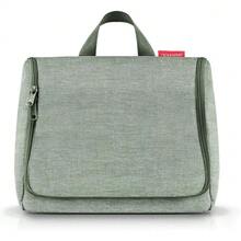 reisenthel toiletbag XL Twist sage, práctico neceser con gancho, material repelente al agua - Gris espiga - Ver 10