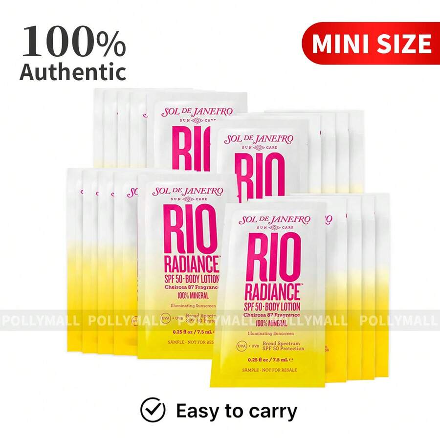 Sol de Janeiro Sol Rio Radiance Body Lotion SPF50-Cheirosa 87 Fragrance- (7.5ml) - Travel-Friendly Single-Use Packaging - Yellow - View 1